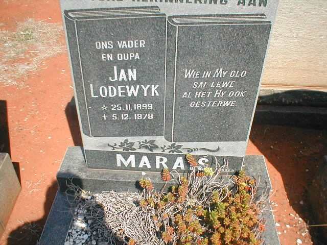 MARAIS Jan Lodewyk 1899-1978