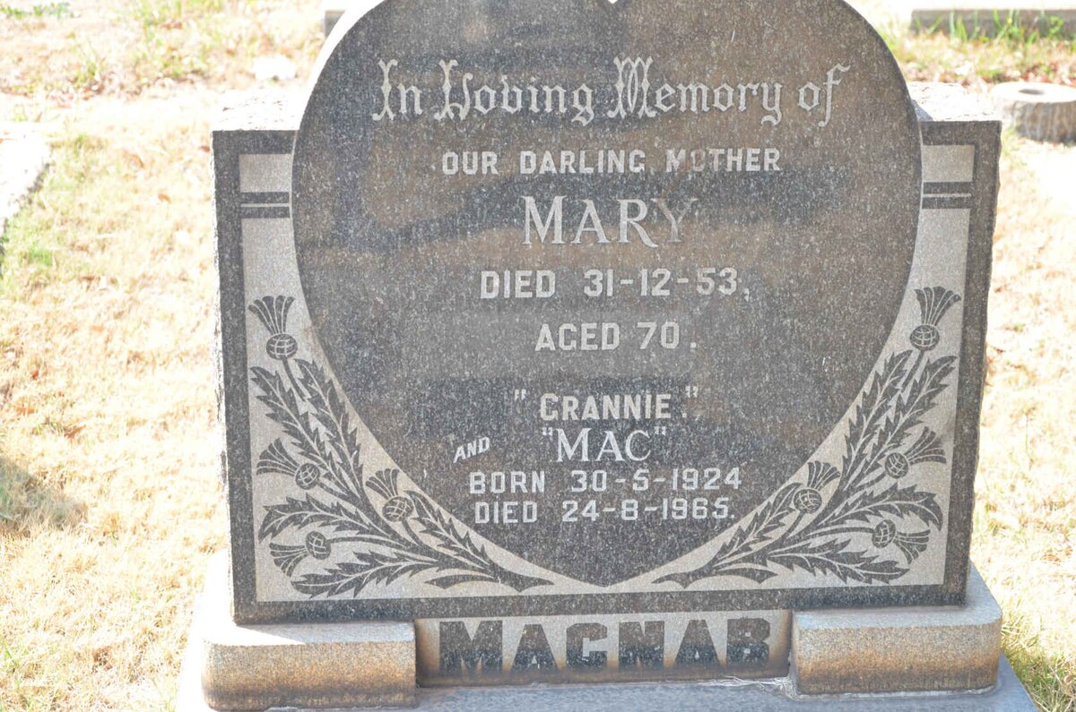 MACNAB Mary -1953 :: MACNAB Mac 1924-1965