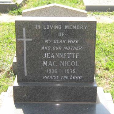 MacNICOL Jeannette 1936-1975