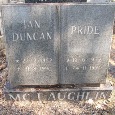 McLAUGHLIN Ian Duncan 1952-1990 :: McLAUGHLIN Pride 1972-1990