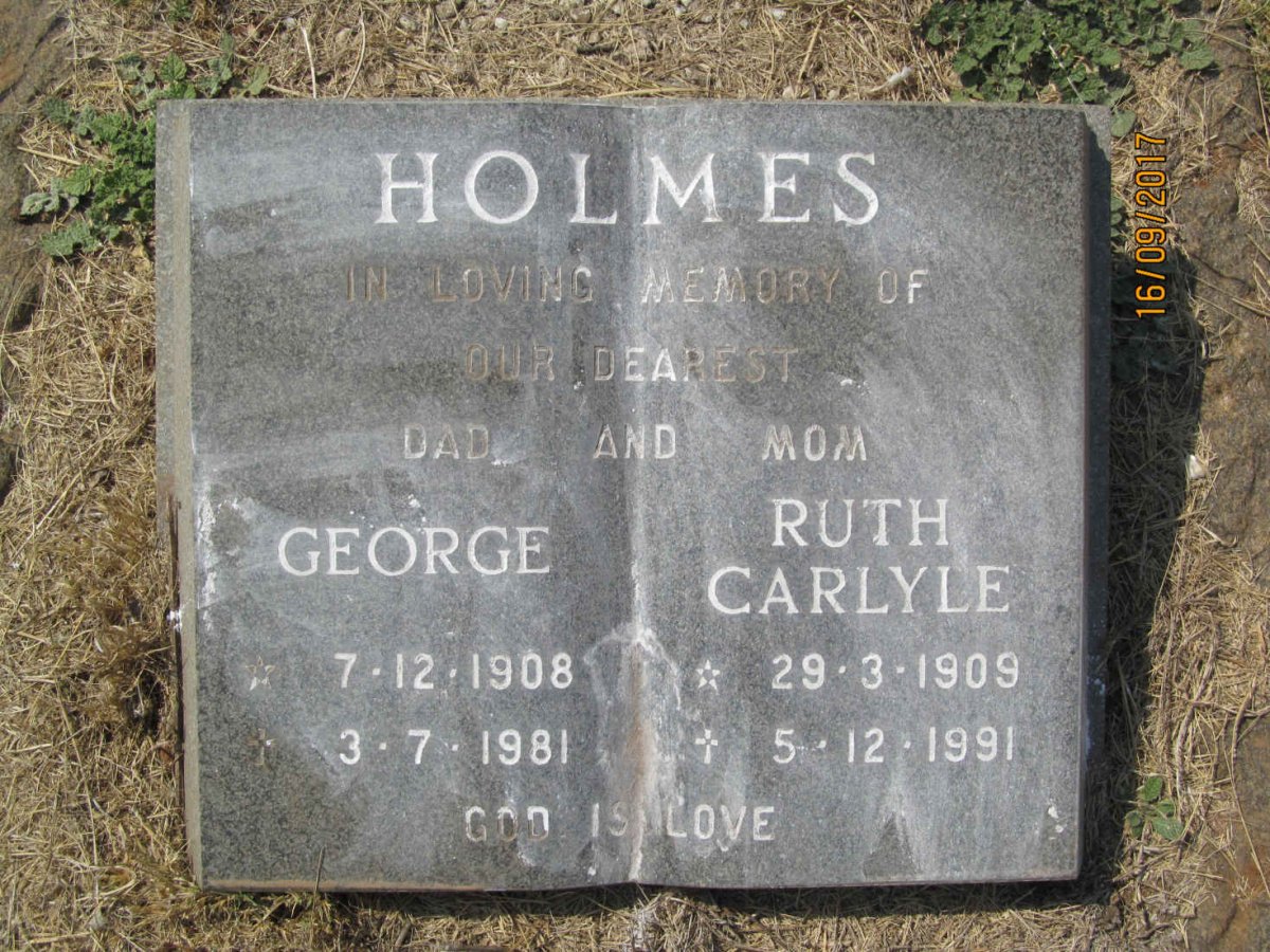 McEWEN Mary Isabella 1879-1951 :: HOLMES George 1908-1981 &amp; Ruth Carlyle 1909-1991