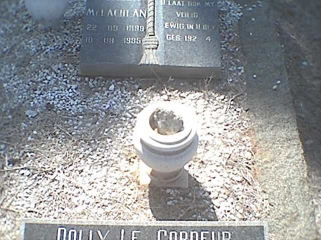 McLACHLAN ? 1899-1935 :: LE CORDEUR Dolly 1884-1966