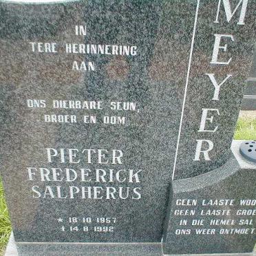 MEYER Pieter Frederick Salpherus 1957-1992