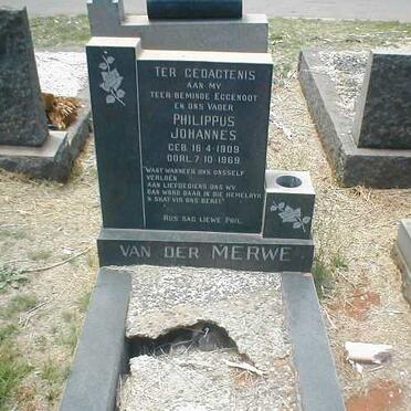 MERWE Philippus Johannes, van der 1909-1969