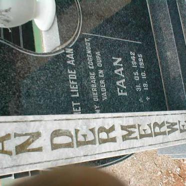MERWE Faan, van der 1942-1995