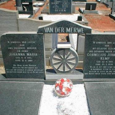 MERWE Cornelius Johannes Kemp, van der 1915-1974 &amp; Johanna Maria 1915-1980