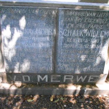 MERWE Schalk Willem, v.d. 1910-1956 &amp; Stoffelina Jacoba 1911-1981