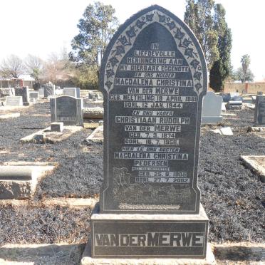 MERWE Christiaan Rudolph, van der 1874-1956 &amp; Magdalena Christina NEETHLING 1881-1944