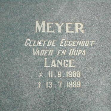 MEYER Lange 1908-1989