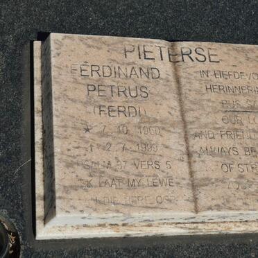 PIETERSE Ferdinand Petrus 1960-1999
