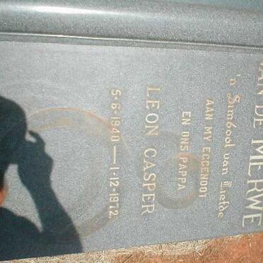 MERWE Leon Casper, van de 1940-1972