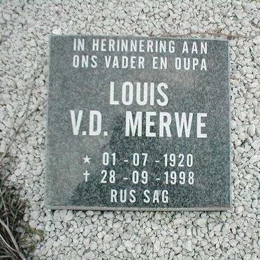 MERWE Louis, v.d. 1920-1998