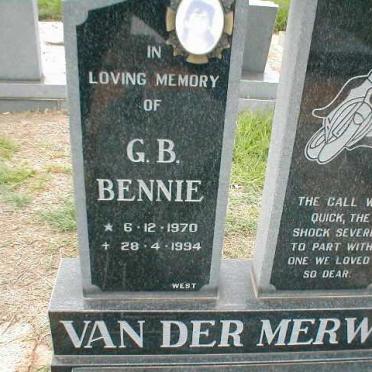 MERWE G.B., van der 1970-1994
