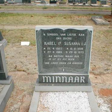MINNAAR Karel P. 1923-1969 &amp; Susanna I. J. 1928-1973