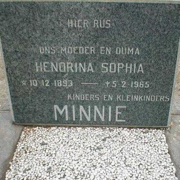MINNIE Hendrina Sophia 1893-1965