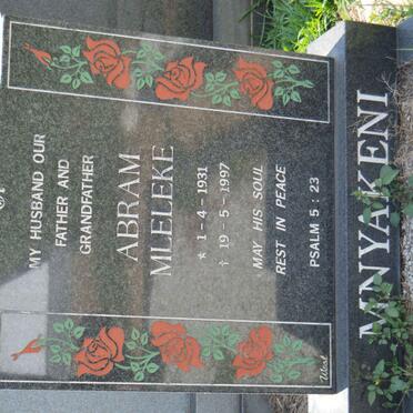 MNYAKENI Abram Mleleke 1931-1997