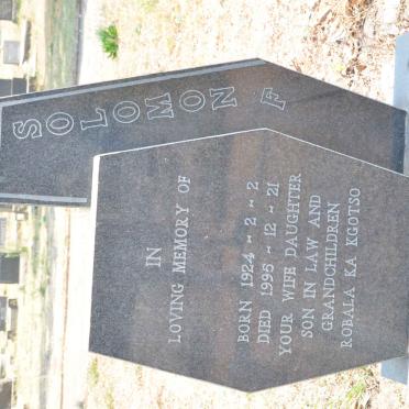 MOLALA Solomon F. 1924-1995