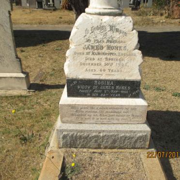MONKS James -1905 &amp; Rosina -1950