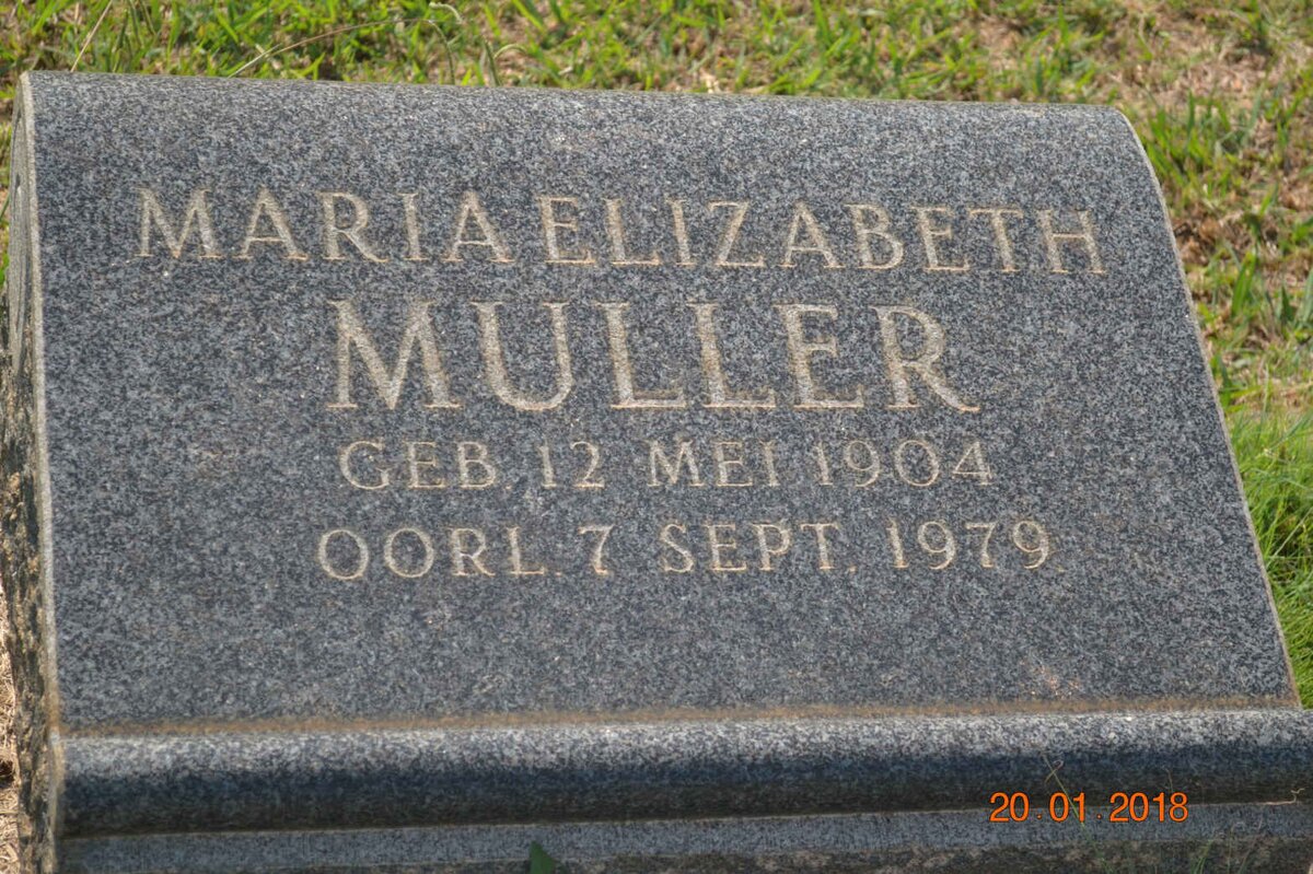 MULLER Maria Elizabeth 1904-1979