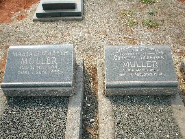 MULLER Cornelis Johannes 1899-1966 &amp; Maria Elizabeth 1904-1979