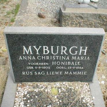 MYBURGH Anna Christina Maria voorheen HONIBALL 1902-1984