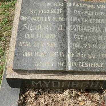 MYBURGH Siebert J. 1920-1969 &amp; Catharina J.E. 1918-2006