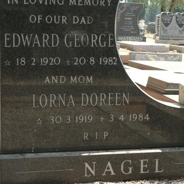 NAGEL Edward George 1920-1982 &amp; Lorna Doreen 1919-1984