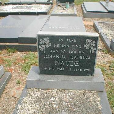 NAUDE Johanna Katrina 1943-1981