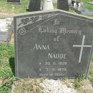 NAUDÉ Anna 1908-1979