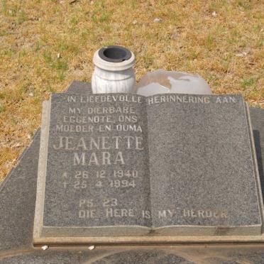 NIEKERK Jeanette Mara, van 1940-1994