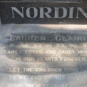 NORDIN Lauren Claire 1993-1993