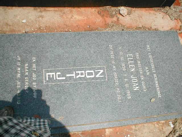 NORTJE Ellen Joan 1930-1989