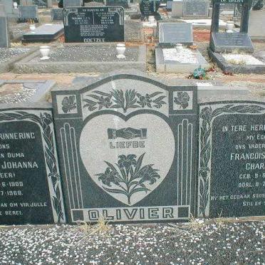 OLIVIER Francois Pierre Charles 1905-1965 &amp; Christina Johanna DE BEER 1909-1968