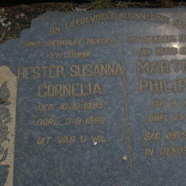 OBERHOLSTER Martinus Philippus 1894-1960 &amp; Hester Susanna Cornelia 1895-1968