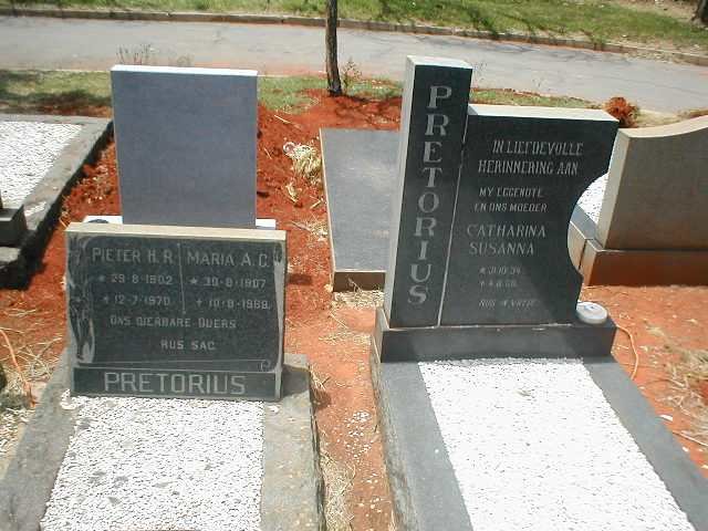 PRETORIUS Pieter H.R. 1902-1970 &amp; Maria A.C. 1907-1968 :: PRETORIUS Catharina Susanna 19??-19??
