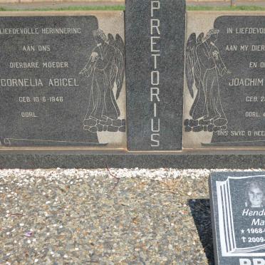 PRETORIUS Joachim Johannes 1942-1969 &amp; Cornelia Abicel 1946- :: PRETORIUS Hendrina Mara 1968-2009