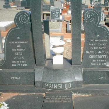 PRINSLOO Daniel Jacobus Christoffel 1908-1970 &amp; Gert Petrus 1914-1987