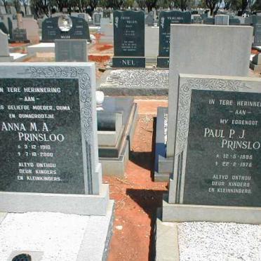 PRINSLOO Paul P.J. 1895-1975 &amp; Anna M.A. 1910-2000