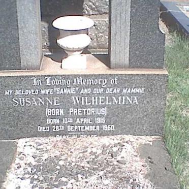 PRETORIUS Susanne Wilhelmina 1915-1950