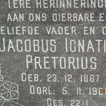 PRETORIUS Jacobus Ignatius 1867-1960