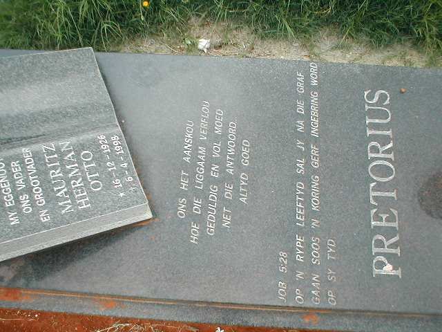 PRETORIUS Mauritz Herman Otto 1926-1998