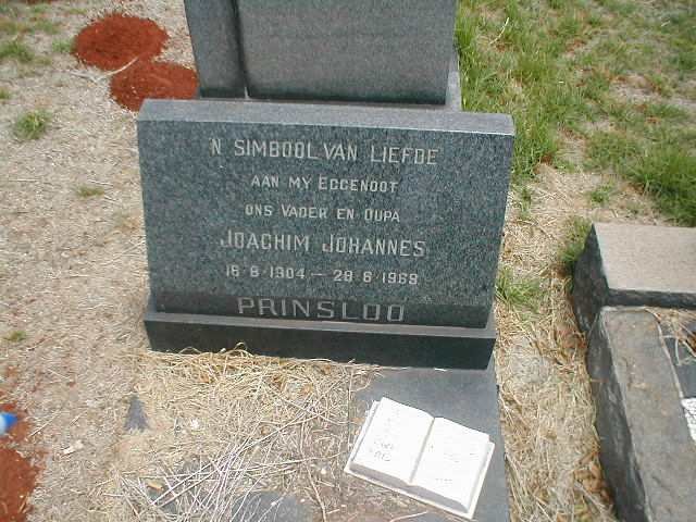 PRINSLOO Joachim Johannes 1904-1969