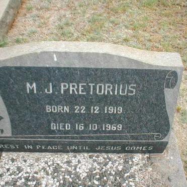 PRETORIUS M.J. 1919-1969