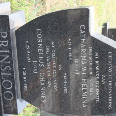 PRINSLOO Cornelius Johannes 1913-1983 &amp; Catharina Wilhelmina 1916-1982