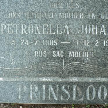PRINSLOO Petronella Johanna 1905-1995