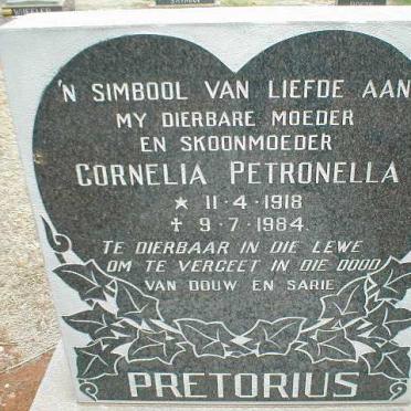 PRETORIUS Cornelia Petronella 1918-1984