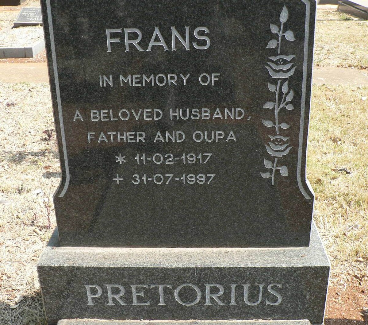 PRETORIUS Frans 1917-1997