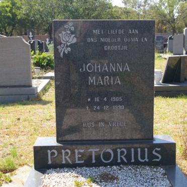 PRETORIUS Johanna Maria 1905-1990