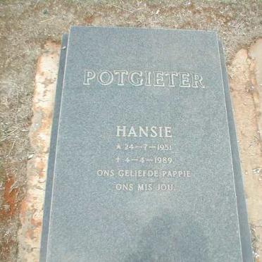 POTGIETER Hansie 1951-1989