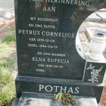 POTHAS Petrus Cornelius 1935-1984 &amp; Elna Eufecia 1939-